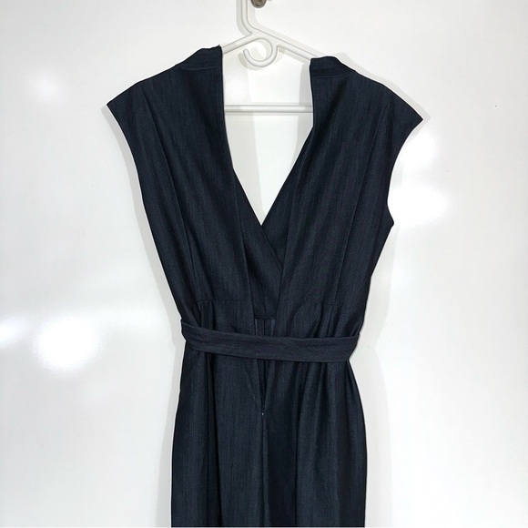 Calvin Klein Black Belted Denim Jumpsuit - Picture 6 of 10